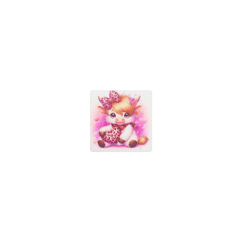 Wholesale Cow 20pcs Silicone Beads DIY Accessories